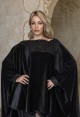 BLACK VELVET CAPE SET